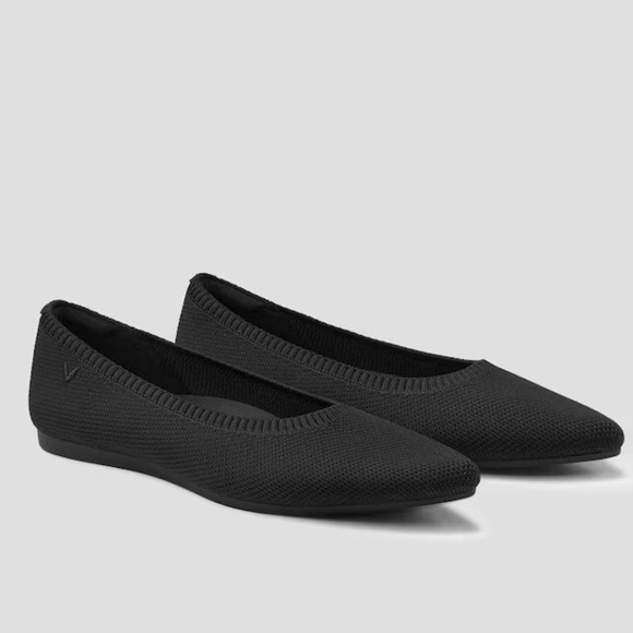 Vivaia Shoes - Vivaia‎ Pointed-Toe Ballet Flats Aria Black Size EU 38.5 US 7.5